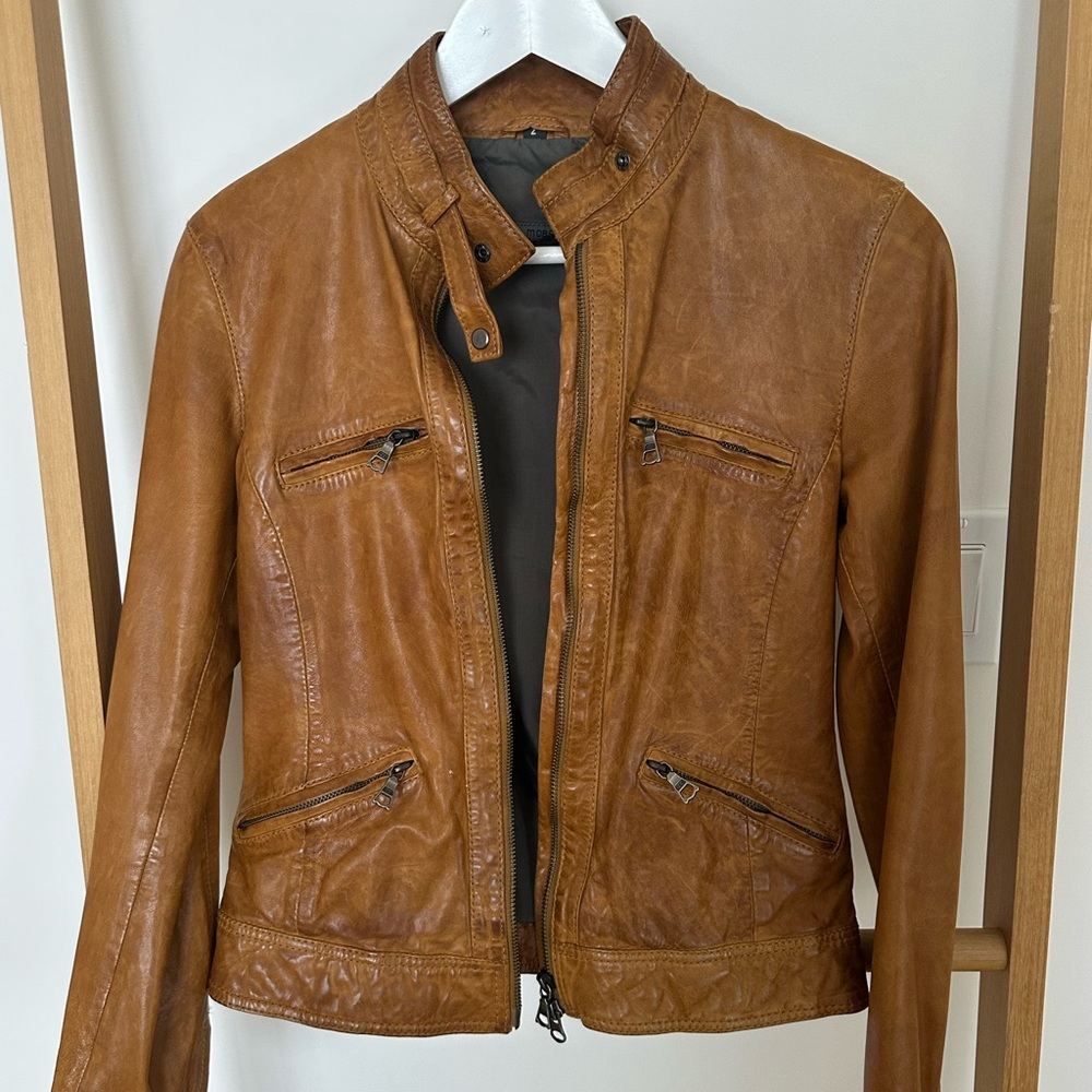Women's Tan Leather Jacket
